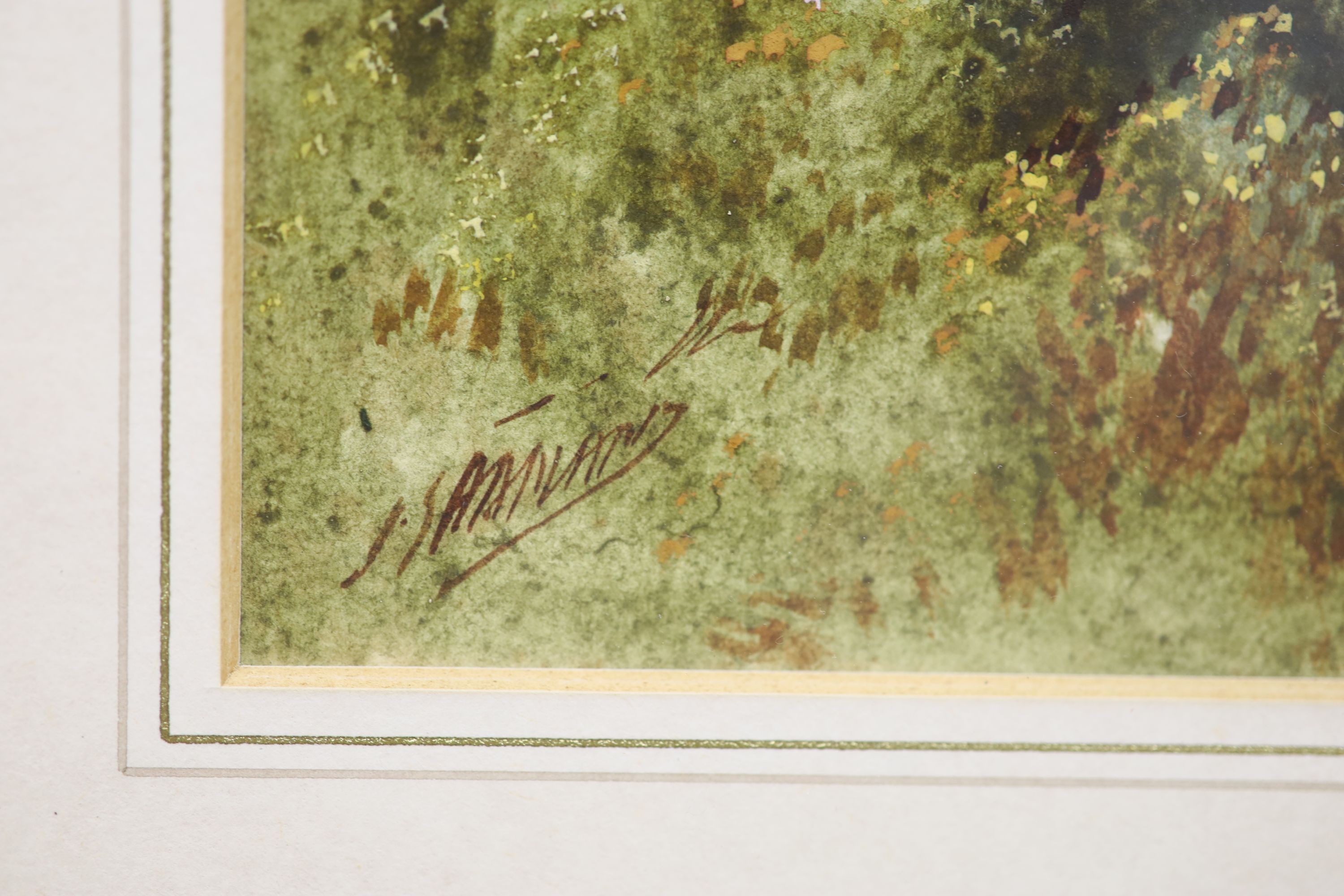 John Shapland, watercolour and gouache, Sea Cliffs, signed, 28 x 19cm